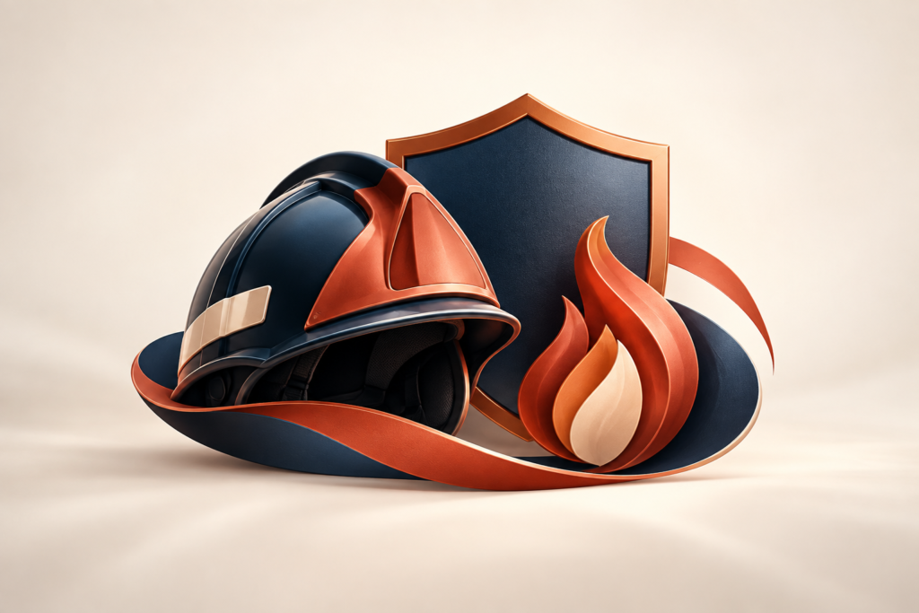 Ilustração do canal Bombeiros e Proteção à Vida