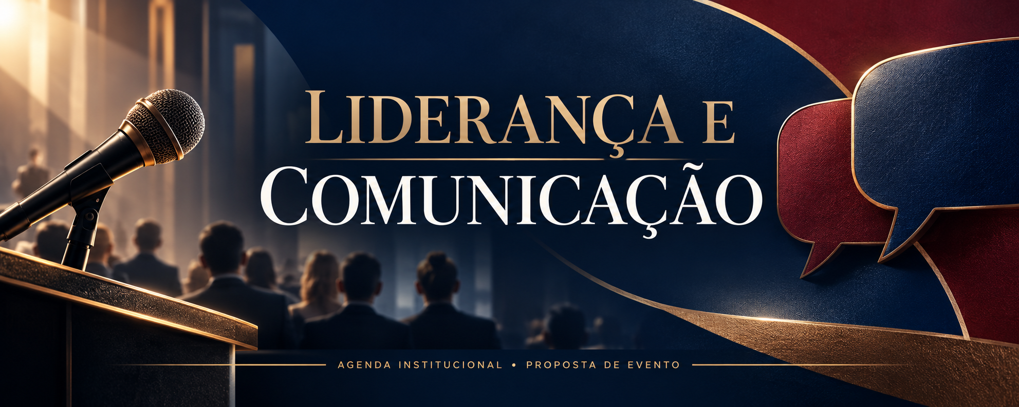 Banner institucional: LIDERANÇA E COMUNICAÇÃO