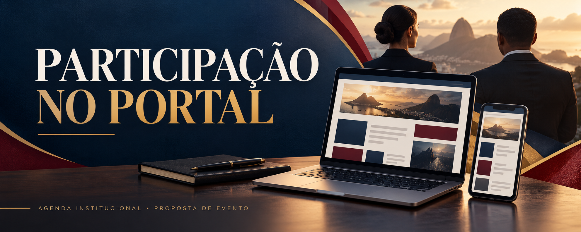 Banner institucional: PARTICIPAÇÃO NO PORTAL