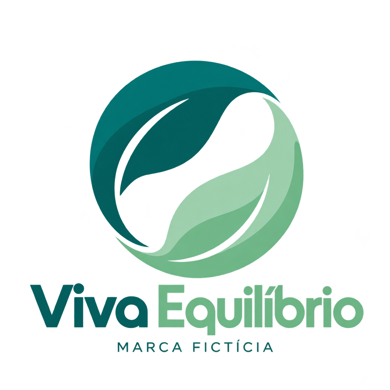 Logo fictício Viva Equilíbrio — marca de demonstração