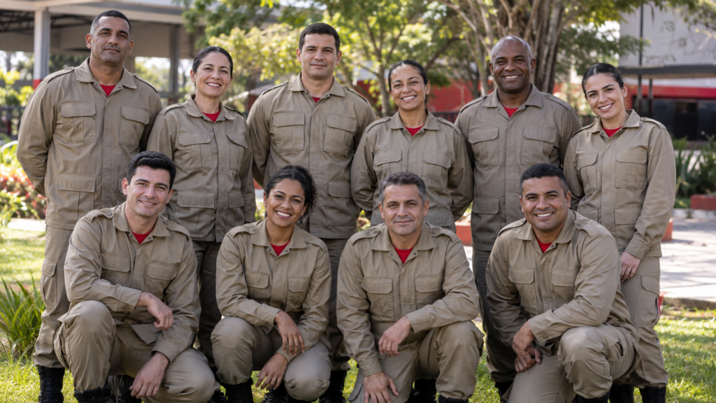 Retrato coletivo fictício da Turma Guardiões